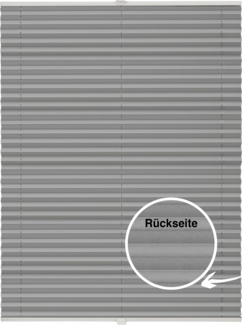 ondeco Plissee Thermo für Fenster innen, Montage in Glasleiste mit Spannschuh, Sonnenschutz-Rollo, Lichtschutz und blickdicht, leichte Verdunkelung, Hellgrau, B): 41-50 cm, H): 40-100 cm