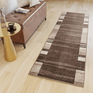 Tapiso Läufer SARI, rechteckig, Höhe: 12 mm, Flur Kurzflor Modern Meliert Design Wohnzimmer Schlafzimmer Küche