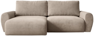 Beautysofa Ecksofa POSS, universelle Ottomane, mit Schlaffunktion