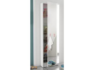 Schuhschrank >Goswin< in Weiß - 50x180,5x20cm (BxHxT)