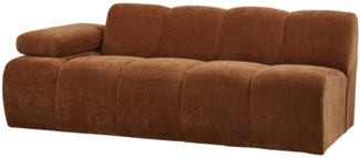 Modulsofa Mojo Flachcord 2er Arm-Links, Rostbraun