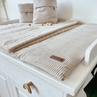 LittleANTunique Wickelauflage Wickeltischauflage Cord Beige