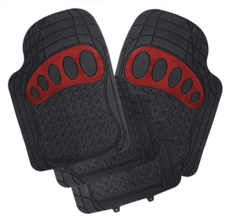 Woltu Fußmatte, Universal Auto Fußmatten Gummimatten Zuschneidbar, aus Gummi