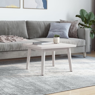 vidaXL Tischplatte Weiß 60x60x2,5 cm Massivholz Kiefer Quadratisch 824381