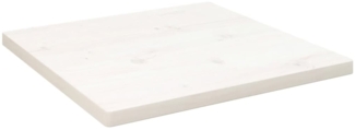 vidaXL Tischplatte Weiß 60x60x2,5 cm Massivholz Kiefer Quadratisch 824381