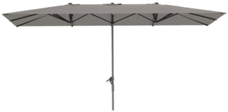 MC Star Sonnenschirm Doppelsonnenschirm mit Kurbel 451 x 264 cm, UV Schutz 50+, windfest Gartenschirm Balkonschirm Aluminium