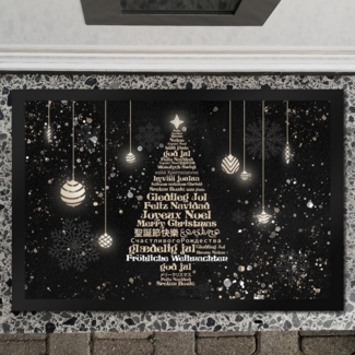 speecheese Fußmatte Fröhliche Weihnachten in verschiedenen Sprachen Fußmatte XXL 50x75 cm