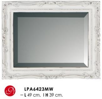 Casa Padrino Barock Wandspiegel Antik Weiß H 49 cm B 39 cm - Edel & Prunkvoll - Spiegel Antikstil