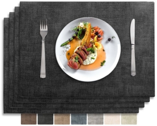 Vivi Idee Platzset Tischset Tischmatte Kunstleder, abwischbar wasserdicht Anti-Rutsch, Hitzebeständig beidseitig, 45 x 30 cm, 4er Set