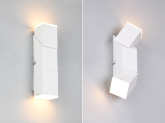 LED Wandleuchte RAGLAN für innen schwenkbar Weiß, Höhe 17cm