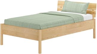 Metallfreies Einzelbett Esche Massivholz 120x200 Holzbett V-60.90-12K50 cm x 7 x 7