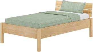 Metallfreies Einzelbett Esche Massivholz 120x200 Holzbett V-60.90-12K50 cm x 7 x 7