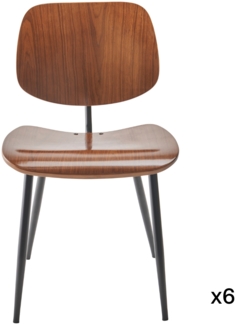 Signature Stühle finished Olympia - 6-los - Dunkles Holz