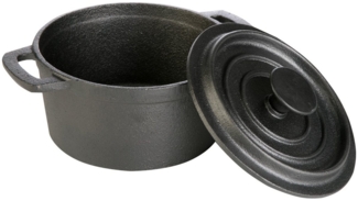 Kochtopf Gusseisen-Topf CAST, Ø 14 cm, Schwarz, Gusseisen, mit Deckel