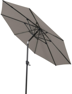 SIENA GARDEN Bosco Mittelstockschirm anthrazit/taupe Ø 300 cm Gestell Aluminium anthrazit, Bezug 100% Polyester, 280g/m² in taupe-meliert, UPF 50+
