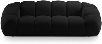 Micadoni Sofa Diana 3-Sitzer 3D-Stoff Schwarz