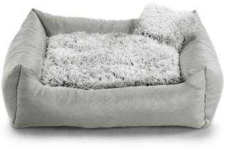 FAVRE Tierbett Fluffy Nelo Hundebett Tierbett Katzenbett, Polyester, Verschiedene Größen Gemütliches Hundebett Shaggy