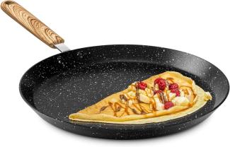 Crepe Pfanne 28cm Antihaft Induktion Omlettpfanne Schwarz