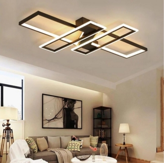 OYLCDI Deckenleuchten LED Deckenlampe 94W Dimmbar mit Fernbedienung 3000-6500k, LED fest integriert, Dimmbar Hängeleuchte Aluminium, LED fest integriert Hängeleuchte Wohnzimmer Schlafzimmer Arbeitszimmer, Kaltweiß, Warmweiß, Neutralweiß, Mit Fernbedien...