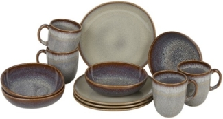 like. by Villeroy & Boch Lave Beige Frühstücks-Set für 4 Personen / 12 Teile