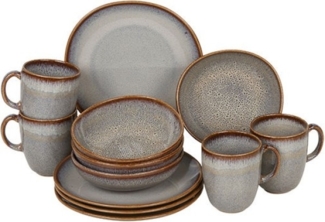 like. by Villeroy & Boch Lave beige Frühstücks-Set für 4 Personen / 12 Teile