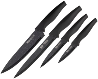 RESTO Kitchenware Messer-Set Leo, Edelstahlmesser 4-teilig in Magnet-Geschenkbox (Set, 4-tlg), Kochmesser, Tranchiermesser, Universalmesser, Gemüsemesser