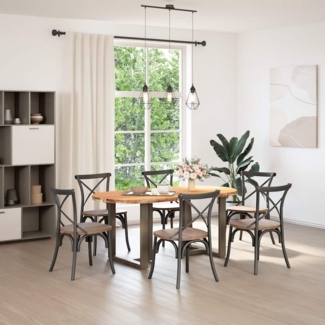 vidaXL Esstisch Hellbraun 180x90x74 cm Massivholz Eiche Oval 3305463