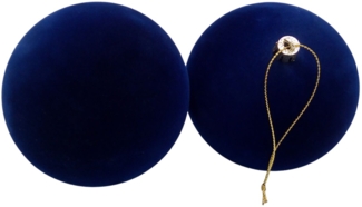 BURI Samt-Weihnachtsbaumkugeln 2er-Set 10cm Christbaumkugel Baumschmuck Dekokugel