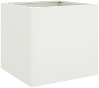 vidaXL Pflanzkübel Weiß 49x47x46 cm Stahl 841561