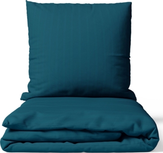 Leonado Vicenti Bettwäsche Luxuriöses Satin Set Damast, Satin, 3 teilig, elegantes Streifen Design, 100% Baumwolle, mit Reißverschluss