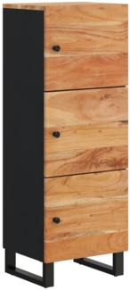 vidaXL Highboard mit 3 Türen 40x33x110 cm Massivholz Akazie & Eisen 352930
