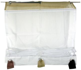 Fertigdeko Raffrollo 155x80 Fenster Voile Rollo Faltrollo Gardine Plissee Ösen