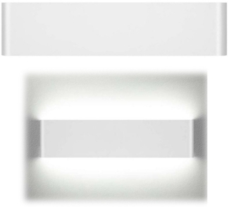 Jibenhome Wandleuchte LED Flurlampe Innen, 12W Wandlampe Aluminum für Wohnzimmer Treppe, Kaltweiß, Schlafzimmer Flur, Kaltweiß Weiß