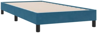 vidaXL Bettgestell ohne Matratze Dunkelblau 90x220 cm Samt 4101389