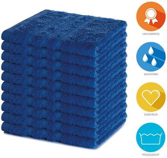 Lavea Seiftuch Elena, 30x30cm aus 100% Baumwolle, einzigartig weiche Seiftücher (Set, 10-St), ideal für die schonende Reinigung von Gesicht und Händen