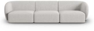 Micadoni Modulares Sofa Shane 3-Sitzer Chenille Silber Melange