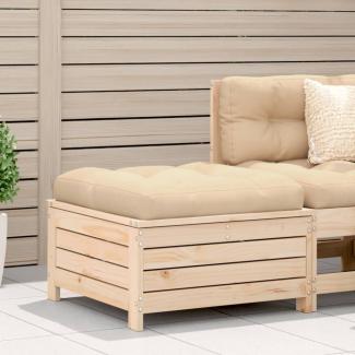 vidaXL Gartenhocker mit Kissen Massivholz Kiefer 844925