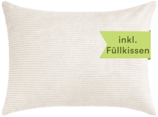 Selfitex Dekokissen 60 x 80 cm inkl. Füllkissen, Sofakissen, versch. Stoffe zur Auswahl, für Couch, Sofa und Bett