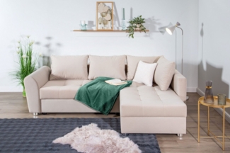 COLLECTION AB Ecksofa JANA L-Form, inkl. Bettfunktion,Bettkasten und Bonnelfederkern