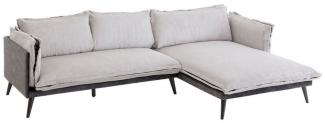 CARO-Möbel Ecksofa SUBLIMUS, mit Cordbezug und Ottomane