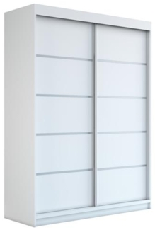 Schwebetürenschrank PARIS 2-türig Schrank 180 cm (mit Spiegel) Farbe: Weiß