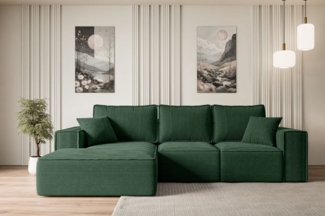 ALTDECOR Ecksofa SERRA-L-S, Couch mit Schlaffunktion, Wohnzimmer - Wohnlandschaft, Corner Sofa Bett Eckcouch Couch L-Form Schlafcouch Ausziehbar