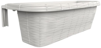 GarPet Balkonkasten Geländerkasten Rattan Geflecht Optik Balkon Geländer Blumen Kasten