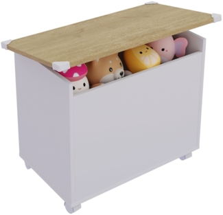 VCM Sitzbank Bosula 921059 Weiß / Honig-Eiche H. 54 x B. 68 x T. 39 cm
