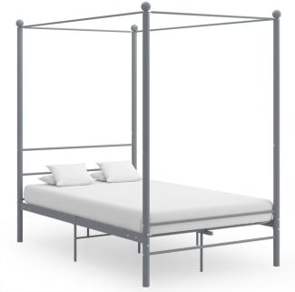 vidaXL Himmelbett Grau Metall 140x200 cm 325062