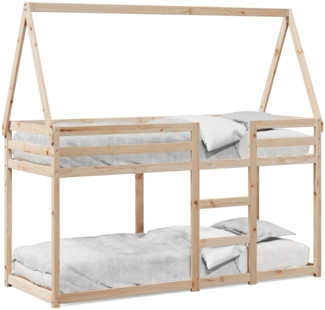 vidaXL Etagenbett ohne Matratze 90x200 cm Massivholz Kiefer 3282076