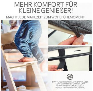 BAMBINIWELT Sitzauflage, kompatibel mit Stokke 'Tripp Trapp' Hochstuhl, 1-teilig meliert mittelbraun
