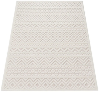 KADIMA DESIGN Teppich Struktur Wohnzimmer schmutzabweisend Teppich Kurzflor, Läufer, Höhe: 14 mm, Florhöhe: 10 mm, 100% Polypropylen, Läufer, 60x100cm, Creme