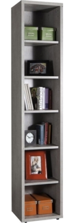 Regal Design-Office / Disegno , Holzwerkstoff , Grau , 44 x 215 x 35 cm