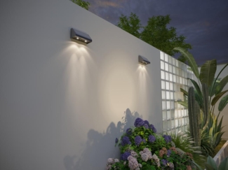 Vente-unique - Solar-Wandleuchte - 50 Lumen - Schwarz - SABORG